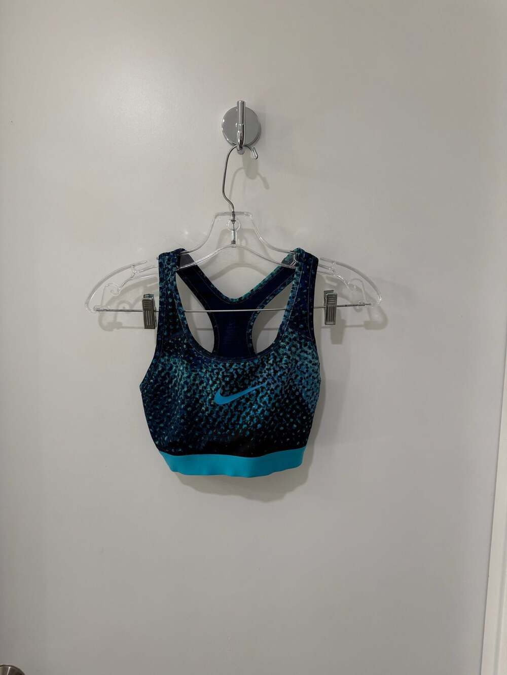 Nike Dri-FIT Pro Classic Kaleidoscope Racerback Sports Bra Blue